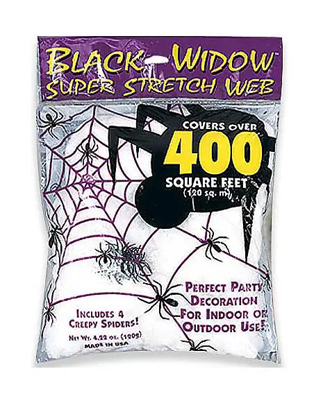 Spirit Halloween White Superstretch Spider Web Decoration 3 Spirit Halloween White Superstretch Spider Web Decoration