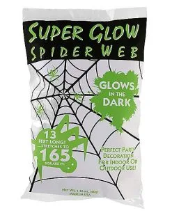 Spirit Halloween Glow In The Dark Spider Web Decoration