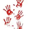 Spirit Halloween Floor Gore Bloody Human Handprints Decoration -Spirit Halloween Boutique 01104223 a