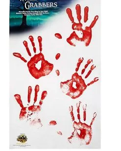 Spirit Halloween Floor Gore Bloody Human Handprints Decoration -Spirit Halloween Boutique 01104223 b