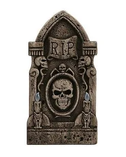 Spirit Halloween Light Up Skull Tombstone