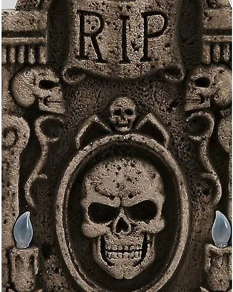 Spirit Halloween Light Up Skull Tombstone 4 Spirit Halloween Light Up Skull Tombstone - Image 2