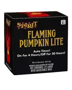 Spirit Halloween Flaming Pumpkin Lite -Spirit Halloween Boutique 01369958 c