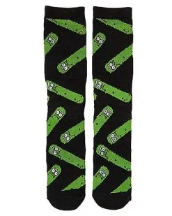 Spirit Halloween Pickle Rick Crew Socks - Rick And Morty
