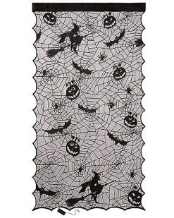 Spirit Halloween Light Up Lace Spider Web Window Curtain