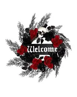 Spirit Halloween Gothic Romance Skull Wreath