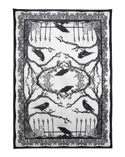 Spirit Halloween Dark Forest Raven Tablecloth