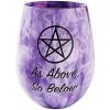 Spirit Halloween Pentagram Stemless Wine Glass - 22 Oz. -Spirit Halloween Boutique 01452523 a