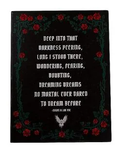Spirit Halloween Edgar Allen Poe Poem Sign