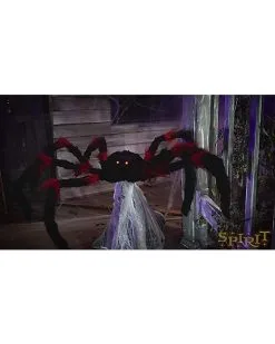 Spirit Halloween 21 Inch LED Red And Black Jumping Spider Animatronic -Spirit Halloween Boutique 01463447 AVS