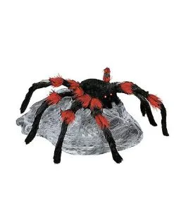 Spirit Halloween 21 Inch LED Red And Black Jumping Spider Animatronic -Spirit Halloween Boutique 01463447 d