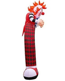 Spirit Halloween 12 Ft LED Scary Clown Archway Inflatable Decoration -Spirit Halloween Boutique 01476605 c