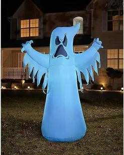 Spirit Halloween 8 Ft LED Ghost Inflatable Decoration