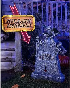 Spirit Halloween LED Here Lies Beetlejuice Tombstone -Spirit Halloween Boutique 01483189 c