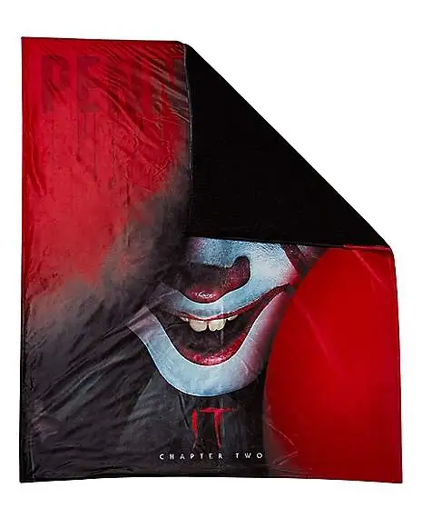 Spirit Halloween Pennywise Fleece Blanket - It 4 Spirit Halloween Pennywise Fleece Blanket - It - Image 2