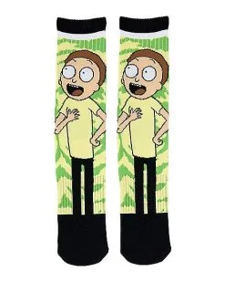 Spirit Halloween Rainbow Morty Crew Socks - Rick And Morty