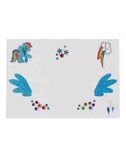 Spirit Halloween Rainbow Dash Face Decals - My Little Pony