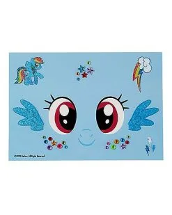 Spirit Halloween Rainbow Dash Face Decals - My Little Pony -Spirit Halloween Boutique 01497791 c