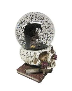 Spirit Halloween Gothic Noir Raven Snow Globe -Spirit Halloween Boutique 01540020 c