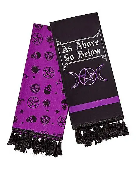 Spirit Halloween Multi-Pack As Above So Below Dish Towels - 2 Pack 3 Spirit Halloween Multi-Pack As Above So Below Dish Towels - 2 Pack