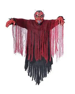Spirit Halloween 4 Ft Light-Up Hanging Vintage Devil Decoration