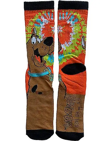 Spirit Halloween Tie Dye Scooby Crew Socks - Scooby-Doo 3 Spirit Halloween Tie Dye Scooby Crew Socks - Scooby-Doo