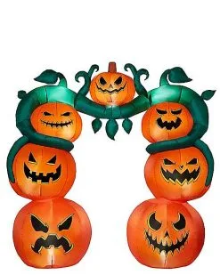 Spirit Halloween 9 Ft Light-Up Jack-O'-Lantern Archway Inflatable Decoration -Spirit Halloween Boutique 01547413 c