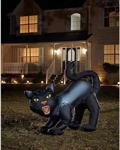 Spirit Halloween 4 Ft Light-Up Scary Cat Inflatable - Decorations