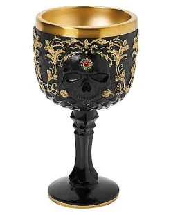Spirit Halloween Gothic Noir Skull Goblet