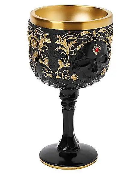 Spirit Halloween Gothic Noir Skull Goblet 4 Spirit Halloween Gothic Noir Skull Goblet - Image 2