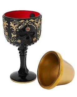 Spirit Halloween Gothic Noir Skull Goblet 9 Spirit Halloween Gothic Noir Skull Goblet -Spirit Halloween Boutique 01564483 d