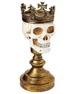 Spirit Halloween Crowned Skull Candle Holder -Spirit Halloween Boutique 01564491 c