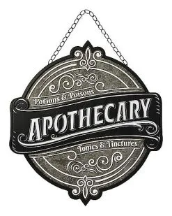 Spirit Halloween Apothecary Hanging Sign