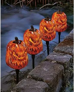 Spirit Halloween Light-Up LED Jack-O-Lantern Pathway Markers
