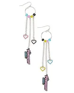 Spirit Halloween Powerpuff Girls Charm Dangle Earrings