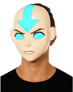 Spirit Halloween Light-Up Aang Half Mask - Avatar: The Last Airbender -Spirit Halloween Boutique 01603786 c