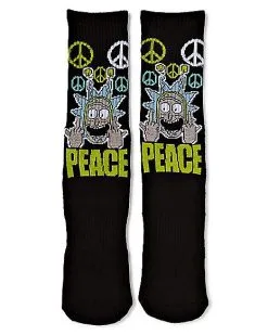 Spirit Halloween Rick Peace Socks - Rick And Morty