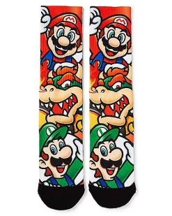 Spirit Halloween Super Mario Brothers Crew Socks
