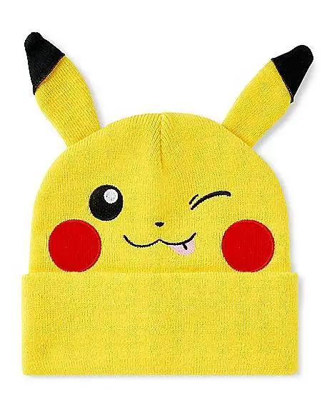 Spirit Halloween 3D Pikachu Cuff Beanie Hat - Pokemon 3 Spirit Halloween 3D Pikachu Cuff Beanie Hat - Pokemon