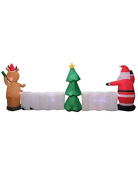 Spirit Halloween 4 Ft Light Up Feliz Navidad Inflatable Decoration 3 Spirit Halloween 4 Ft Light Up Feliz Navidad Inflatable Decoration - Image 2