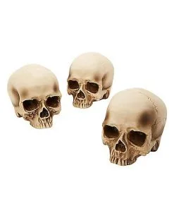 Spirit Halloween Jawless Skull Set - 3 Pack
